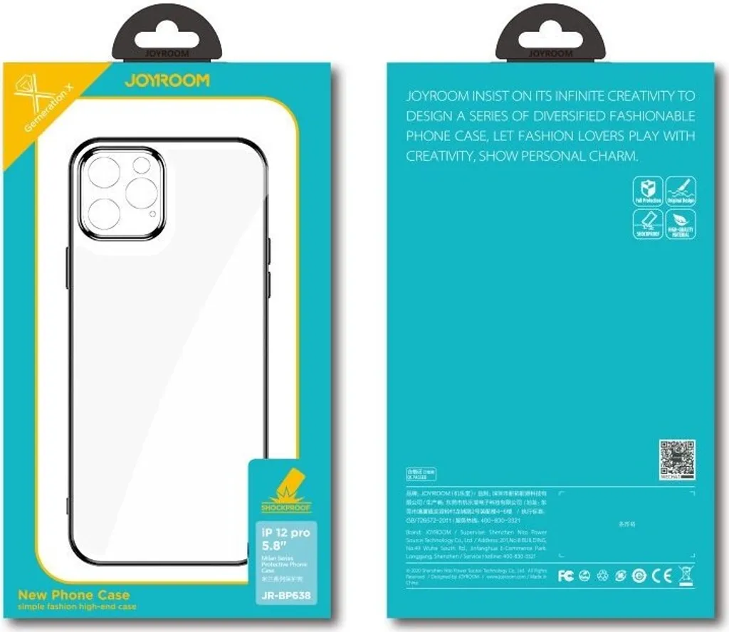Joyroom JR-BP744 Custodia iPhone 12 Pro Max Trasparente Ultra Sottile - 5