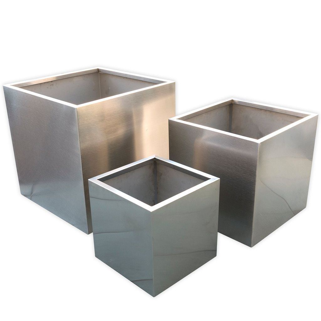 KÖHKO® Designer-Blumenkübel aus Edelstahl "VIVO" 100 x 100 Produktbild 4