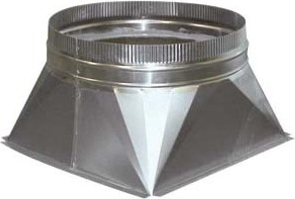 CHEFGASTRO Übergangsstück Viereck-Rund BxT 400x400mm