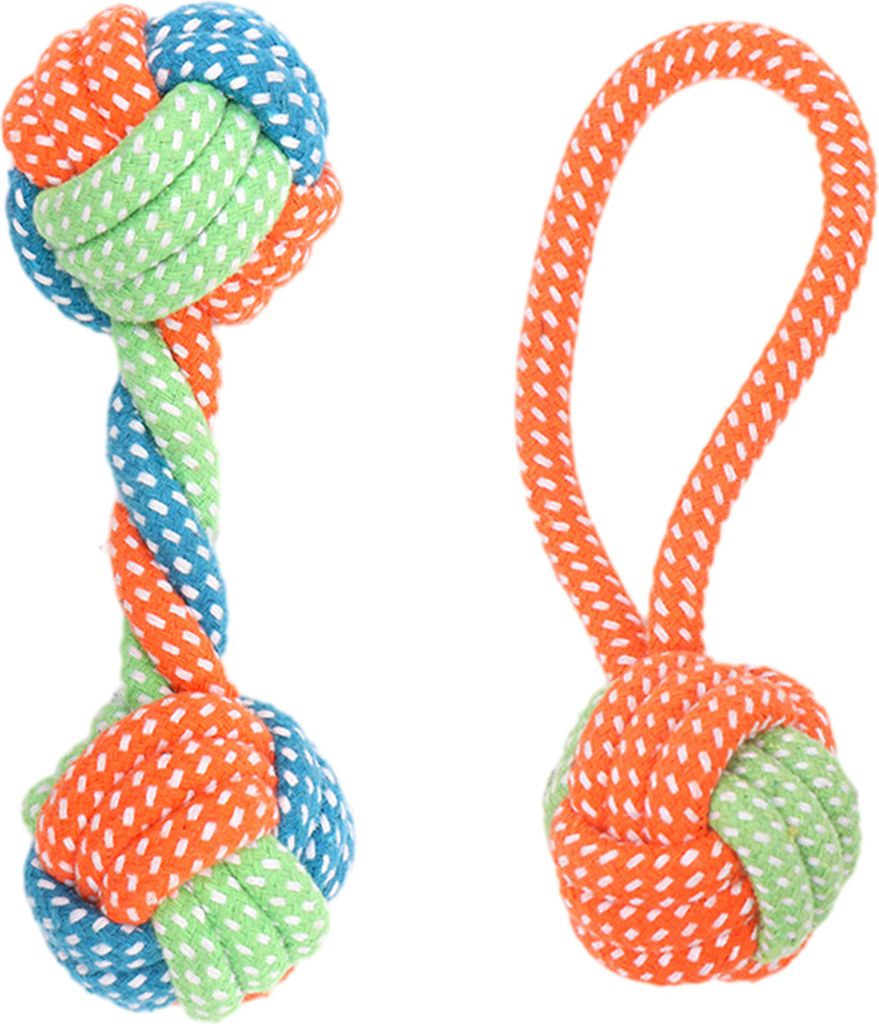 2er-Pack Tauziehen-Hundespielzeug für kleine Rassen, Hundeball mit Seil, Seil mit befestigtem Ball für kleine und mittelgroße Hunde, Hundespielz...