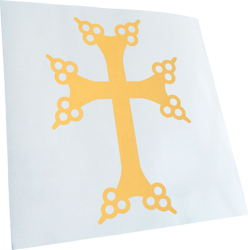 Kiwistar - Autoaufkleber - Chatschkar - Creme - 30x21cm - Aufkleber für Auto, Laptop, Fahrrad, LKW, Motorrad mehrfarbig JDM Decal Racing