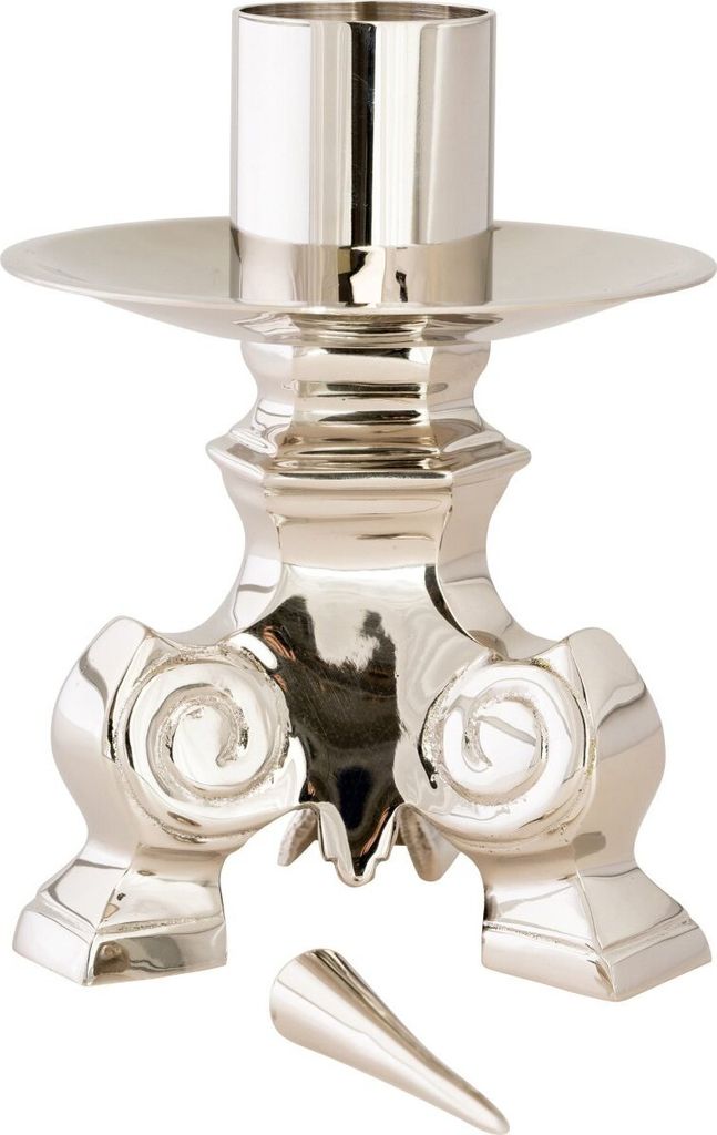 Altarkerzenhalter vernickelt H 11,5 cm