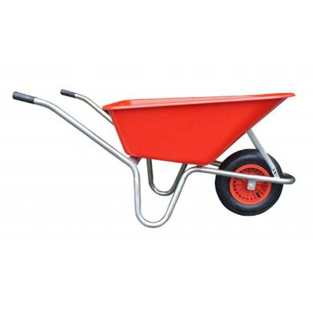 Gartenrad LIVEX, 100 l, verzinkter Rahmen, rot Produktbild 