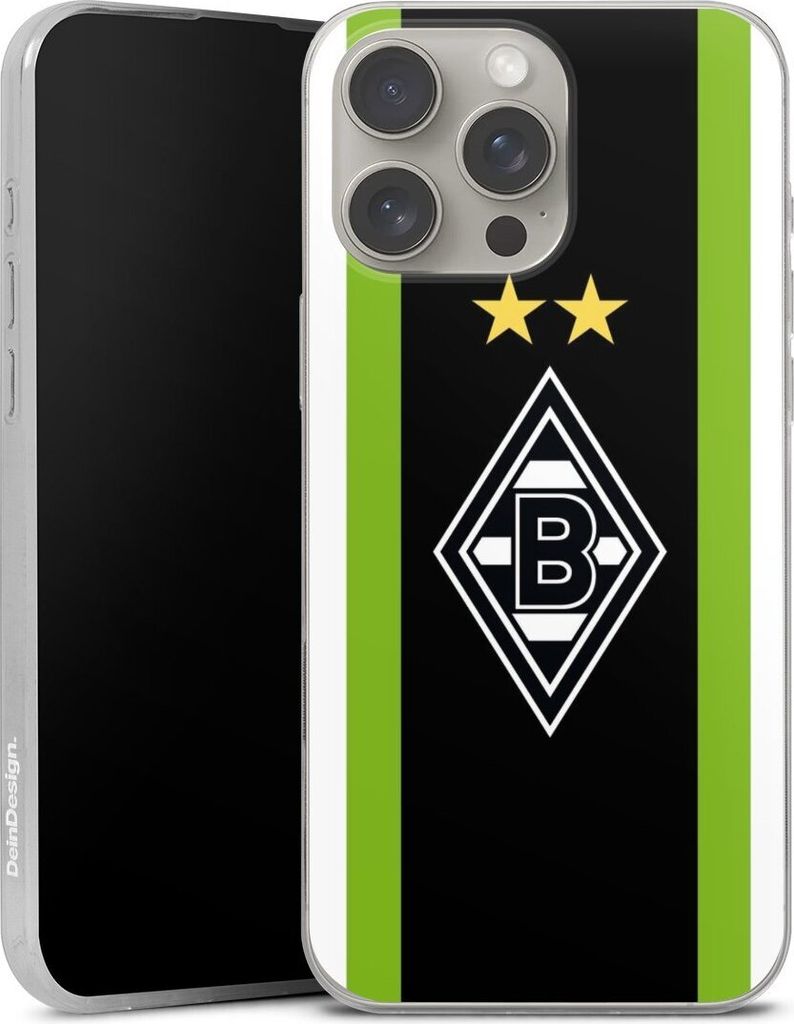 DeinDesign Slim Hülle für Apple iPhone 16 Pro Max Silikon Case Ultra Dünn Handyhülle Borussia Mönchengladbach Gladbach Logo