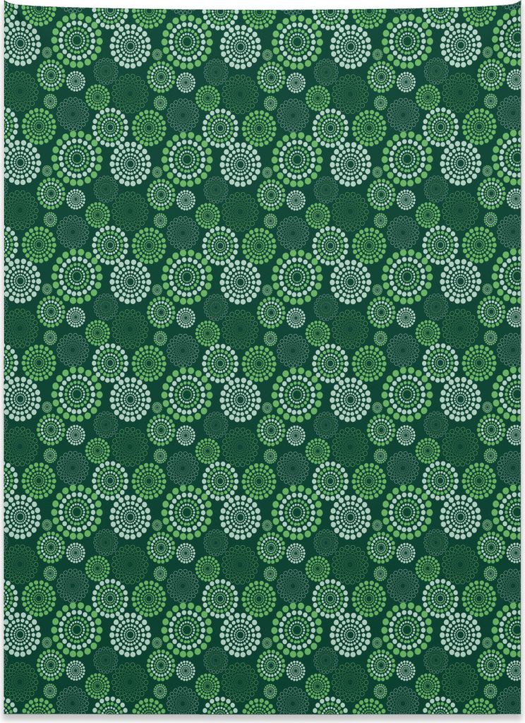 Abakuhaus Abstrakt Wandteppich, Grün punktiertes Muster aus Weiches Mikrofaser Stoff Kein Verblassen Klare Farben Waschbar, 110 x 150 cm, Apfelgr...