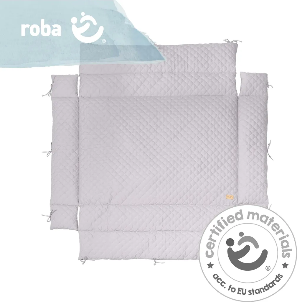 Fond de parc bébé molletonné gris argenté roba Style, taille ajustable - 7