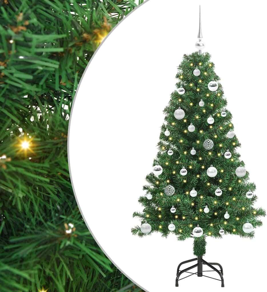 vidaXL Künstlicher Weihnachtsbaum mit 150 LEDs mit Ständer Grün 150 cm