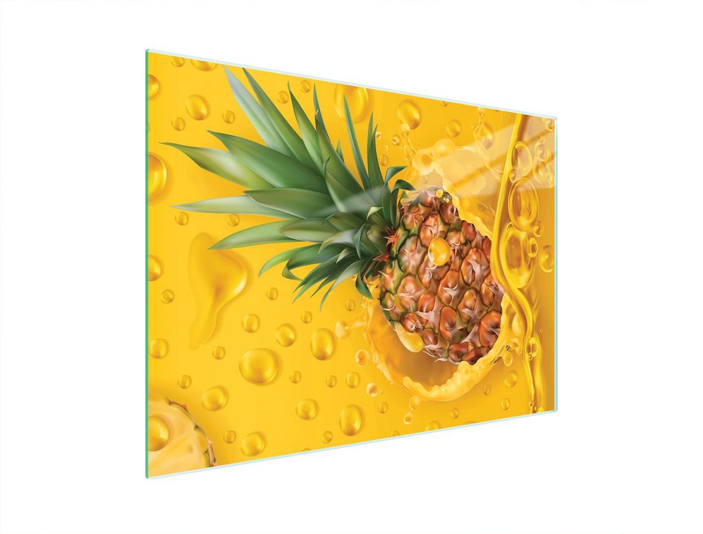 Glasschneidebrett 40x30 Ananas