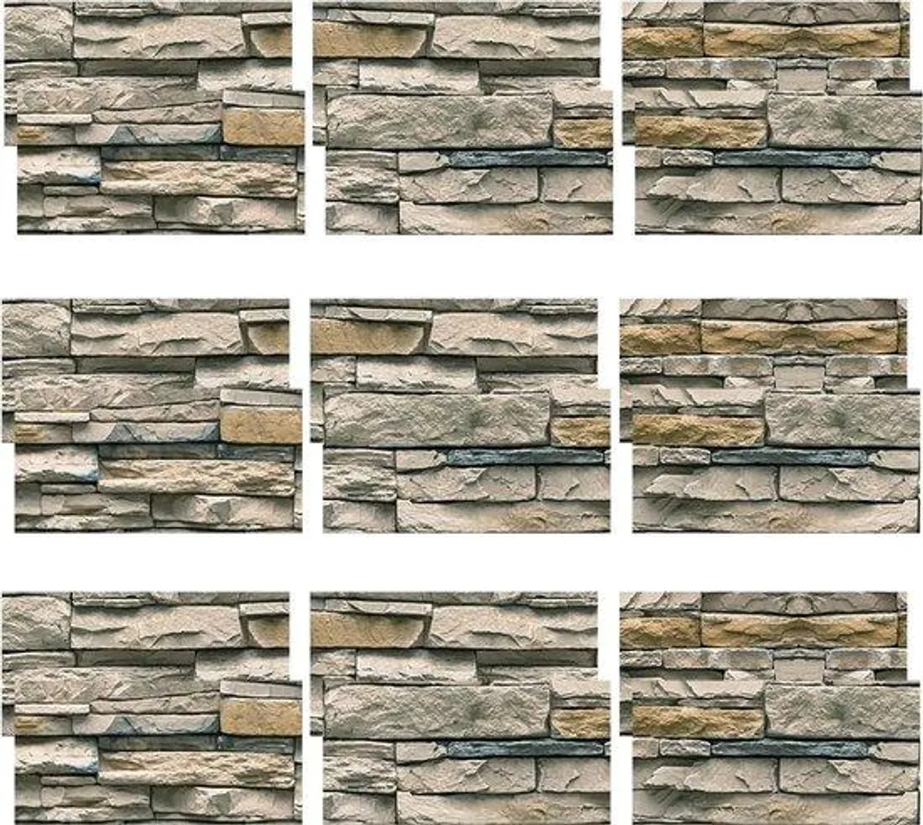 Carrelage adhésif aspect marbre brillant, lot de 6 dalles waterproof