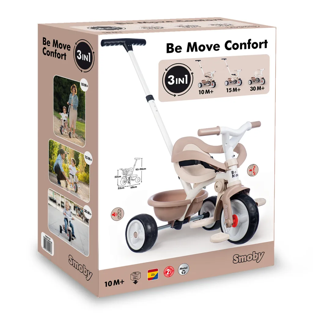 Tricycle Be Move Komfort Sécurisé pour Apprendre à Pédaler sans Risque