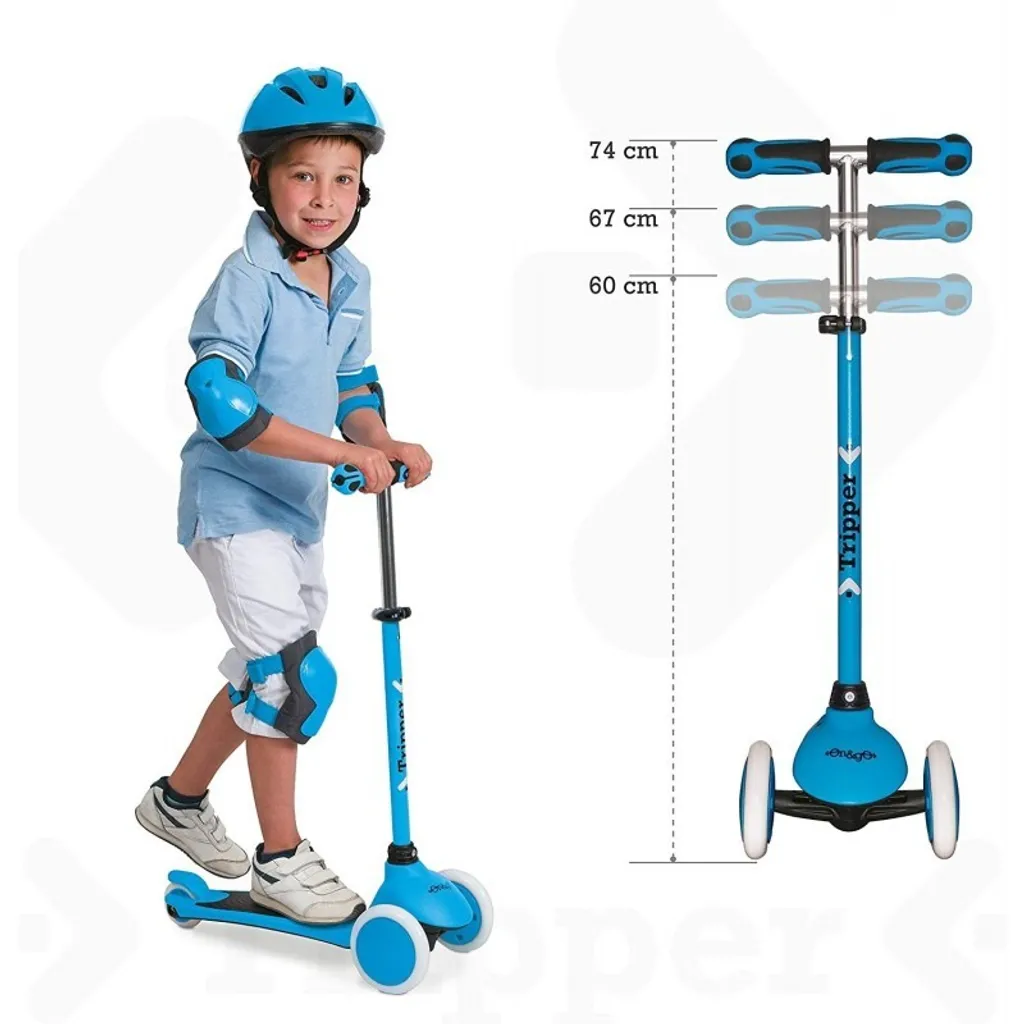 Trottinette 3 roues Mondo Blue stable pour l'initiation des petits