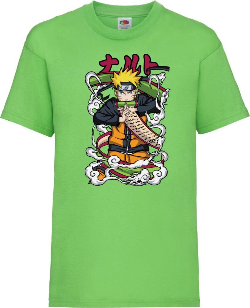 Kinder T-Shirt Japan Animation Manga Anime Comics Naruto Toad Sage Var-008 Toad Form, 3-4 Jahr - 104 / Lime