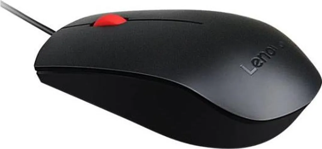 Souris Lenovo Essential USB 1600 DPI avec Molette de Précision Rouge