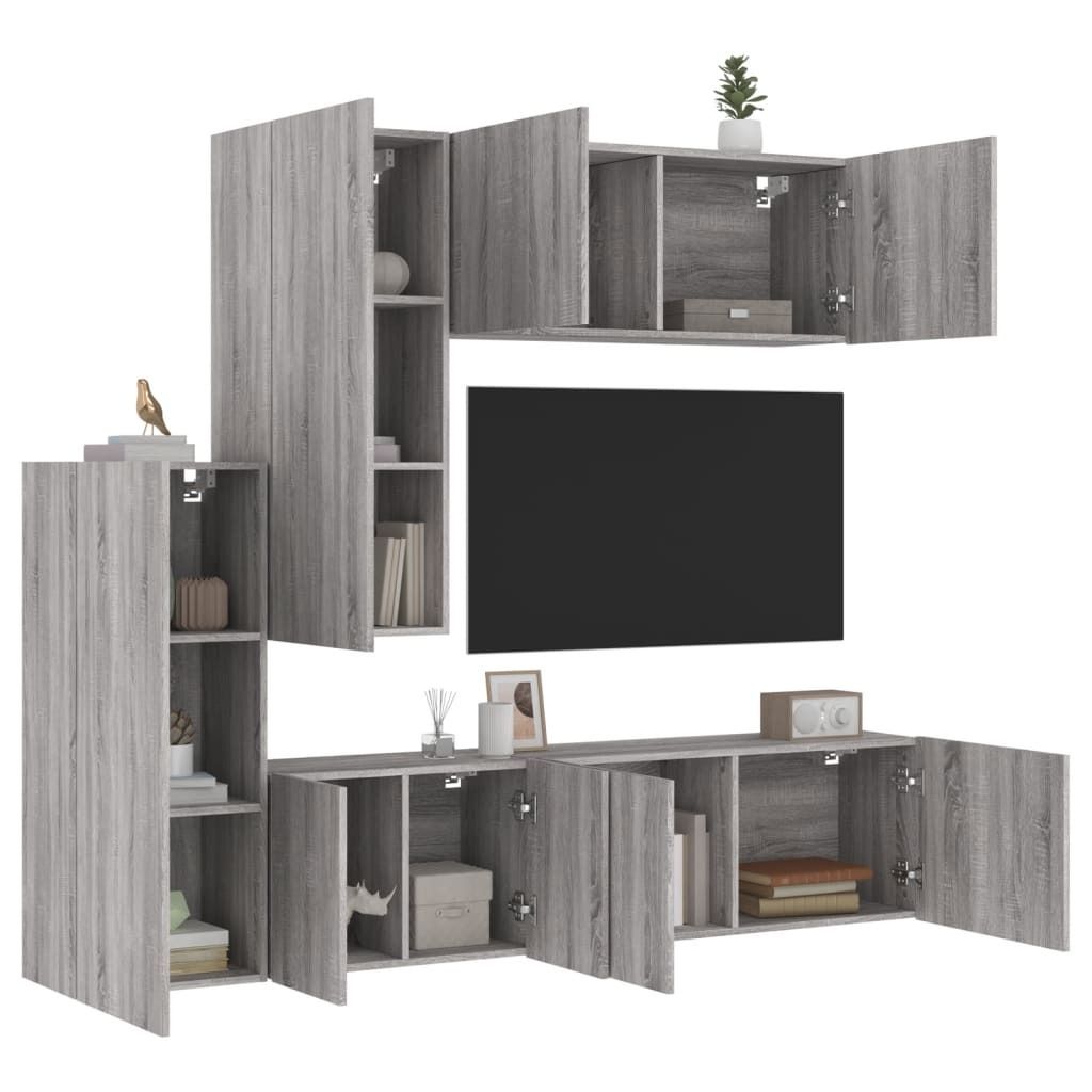 Maison Exclusive - 5-tlg. Wohnwand Grau Sonoma Holzwerkstoff