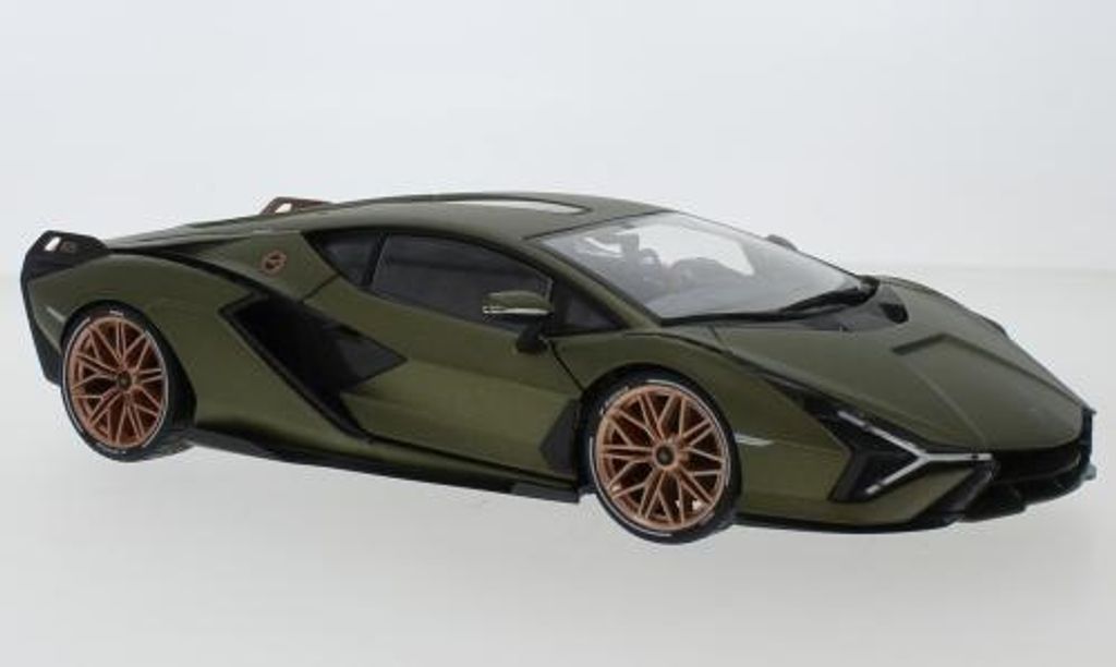 Bburago BBU18-11046GREEN - 1/18 - Lamborghini Sian FKP 37, oliv, 2019 - Neu