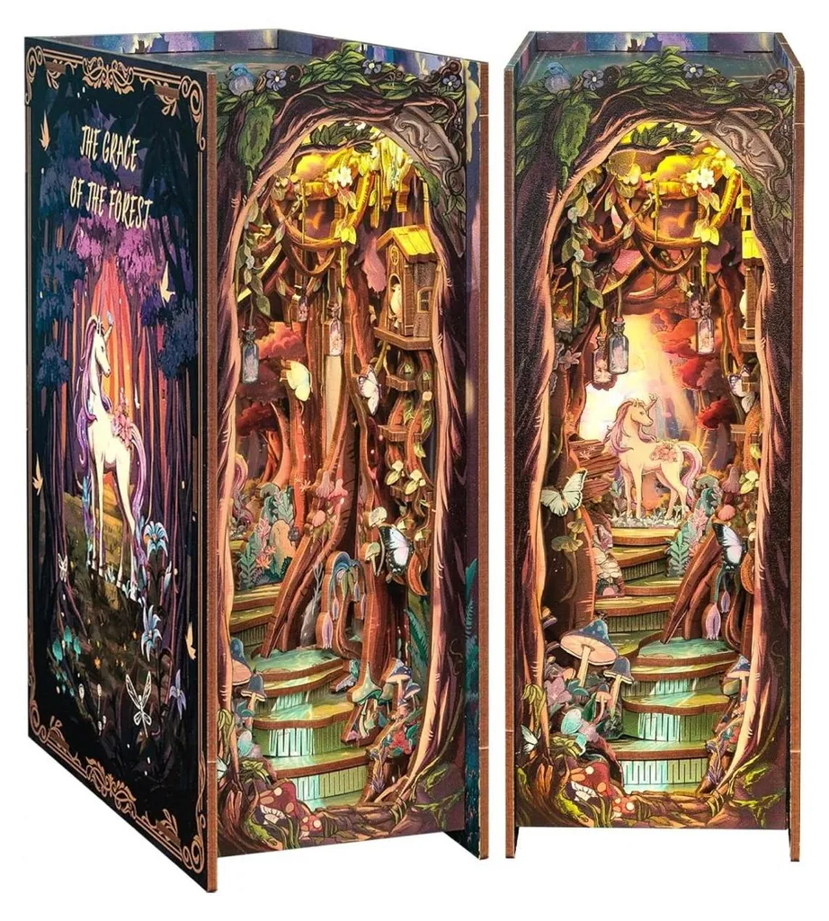 Sublimer votre étagère avec ce Puzzle 3D Serre-livres DIY Forêt de 89 pcs
