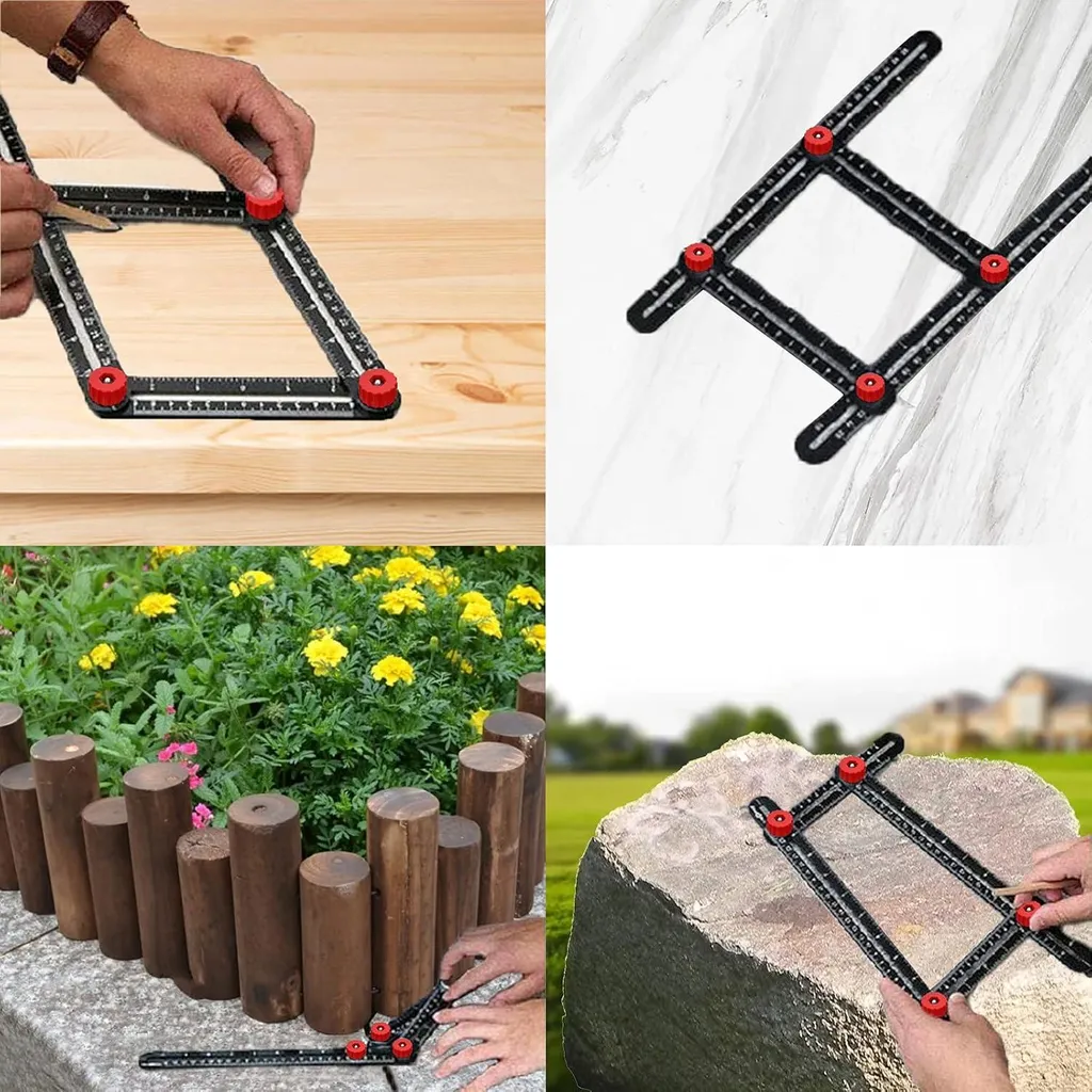 Outil de mesure pour découpes complexes et pose de carrelage précise