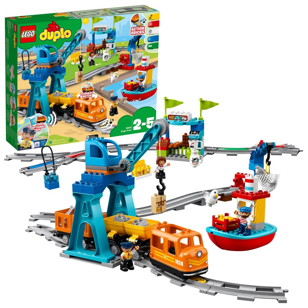 LEGO DUPLO 10875 Pociąg Towarowy, Kreatywna Zabawka, Zestaw Zdjęcie produktu 