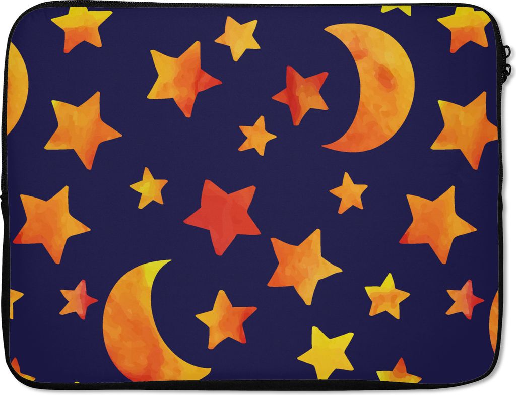 MuchoWow Laptop Hülle 17 Zoll Laptoptasche Sterne - Nacht - Muster - Kind - Zipper - Schutzabdeckung