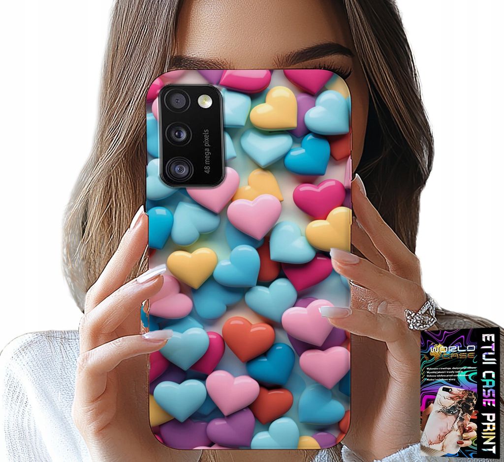 Fall Für Xiaomi Poco M3 - Bunte Herzen Personalisierbar