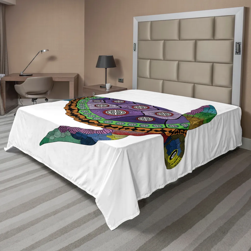 Lenzuolo Artistico ABAKUHAUS Tartaruga Marina 266x260 - Design Boho