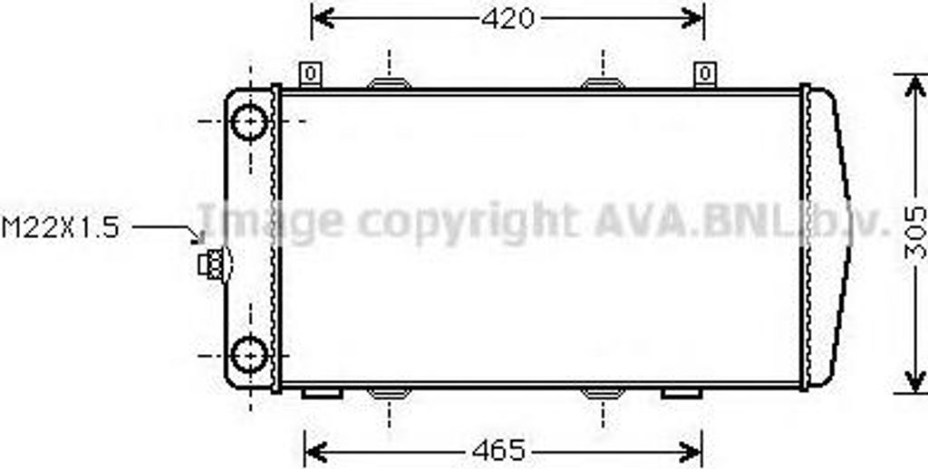 PRASCO SA2004 Kühler Wasserkühler Motorkühler für VW Caddy II Pickup (9U7) für SKODA FELICIA II (6U1) Felicia I Pickup (6UF, 6U7) FELICIA I (6U1)
