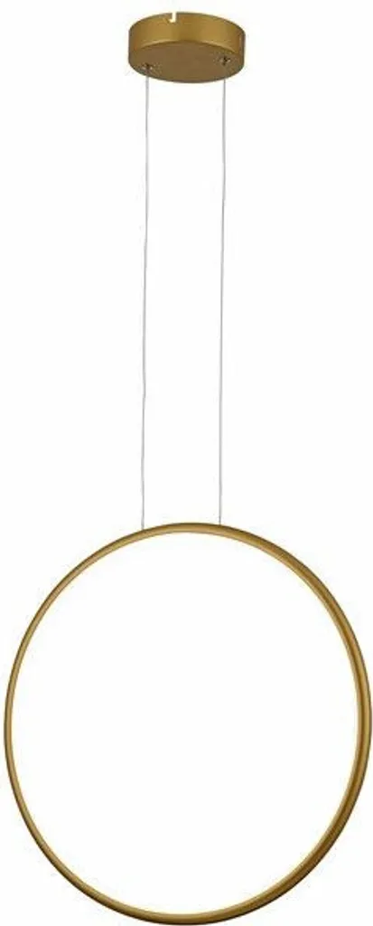 Suspension LED 2240 lumens Ragi dorée en acrylique 120x50x15 cm