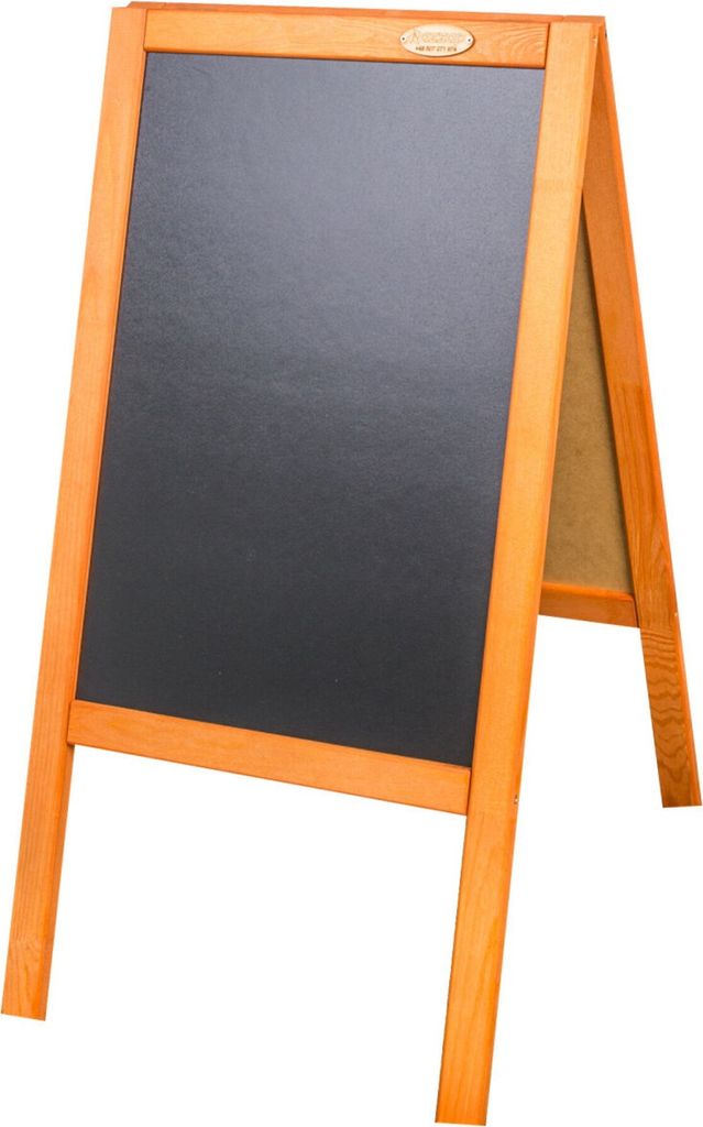 Werbetafel mit Holzrahmen 63x47x93cm Aufsteller mahagoni Dekorativ