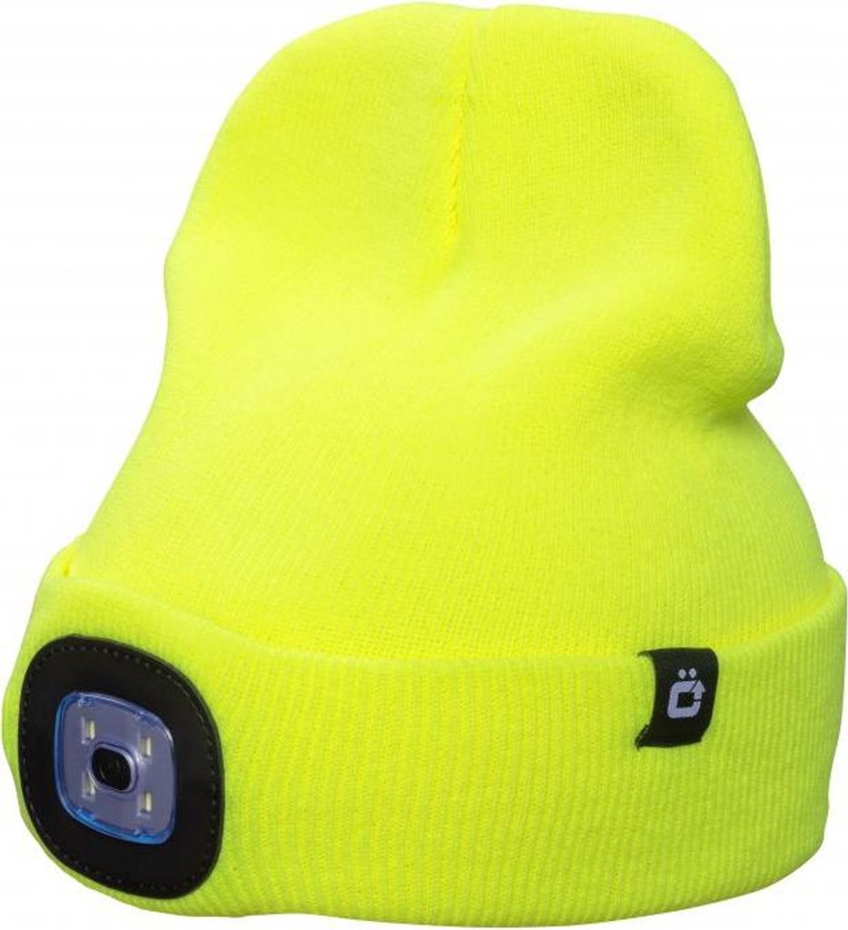 Högert Wintermütze „Otto“ mit LED-Lampe aufladbar Gelb