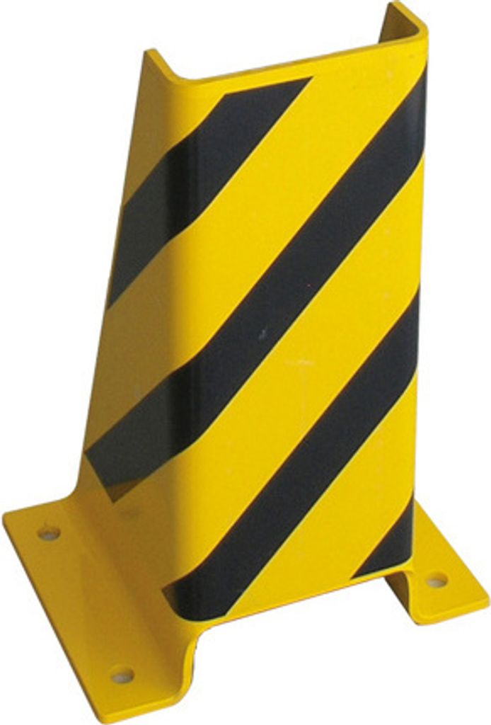 Schulte Rammschutzecke U-Form | H 40cm | Öffnungsmaß 15,5cm | inkl. 4 Schraubanker | Schwarz/Gelb