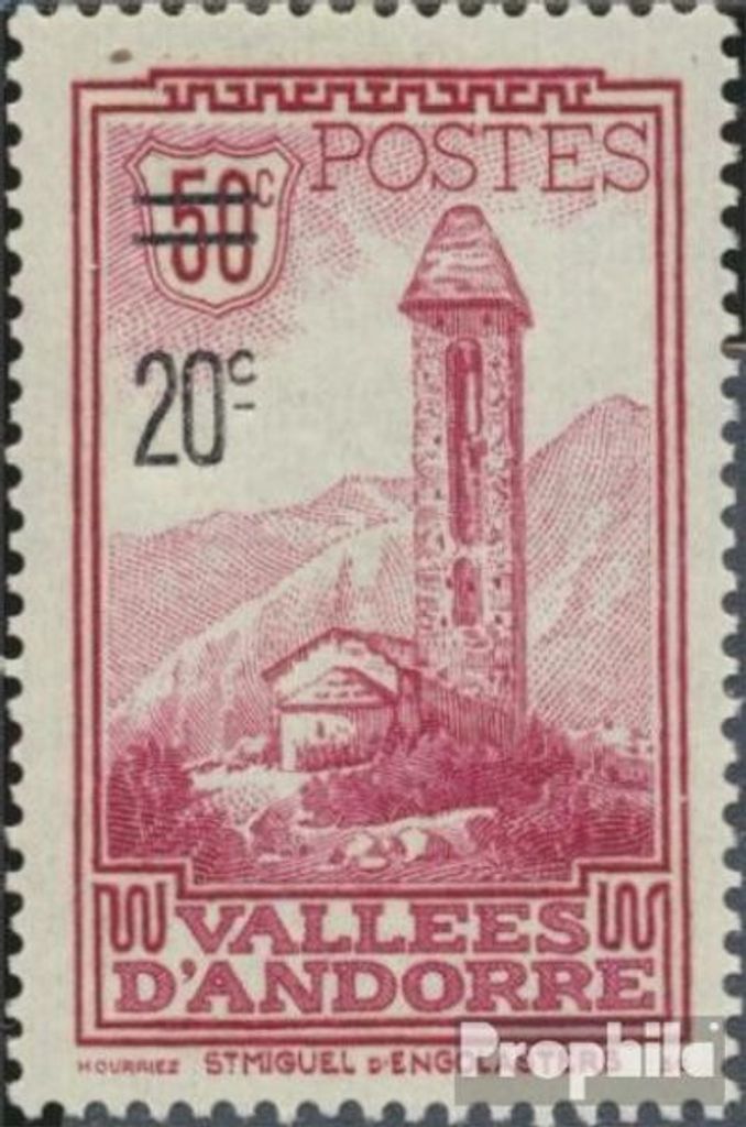 Briefmarken Andorra - Französische Post 1935 Mi 48 (kompl.Ausg.) Jahrgang 1935 komplett postfrisch Freimarken
