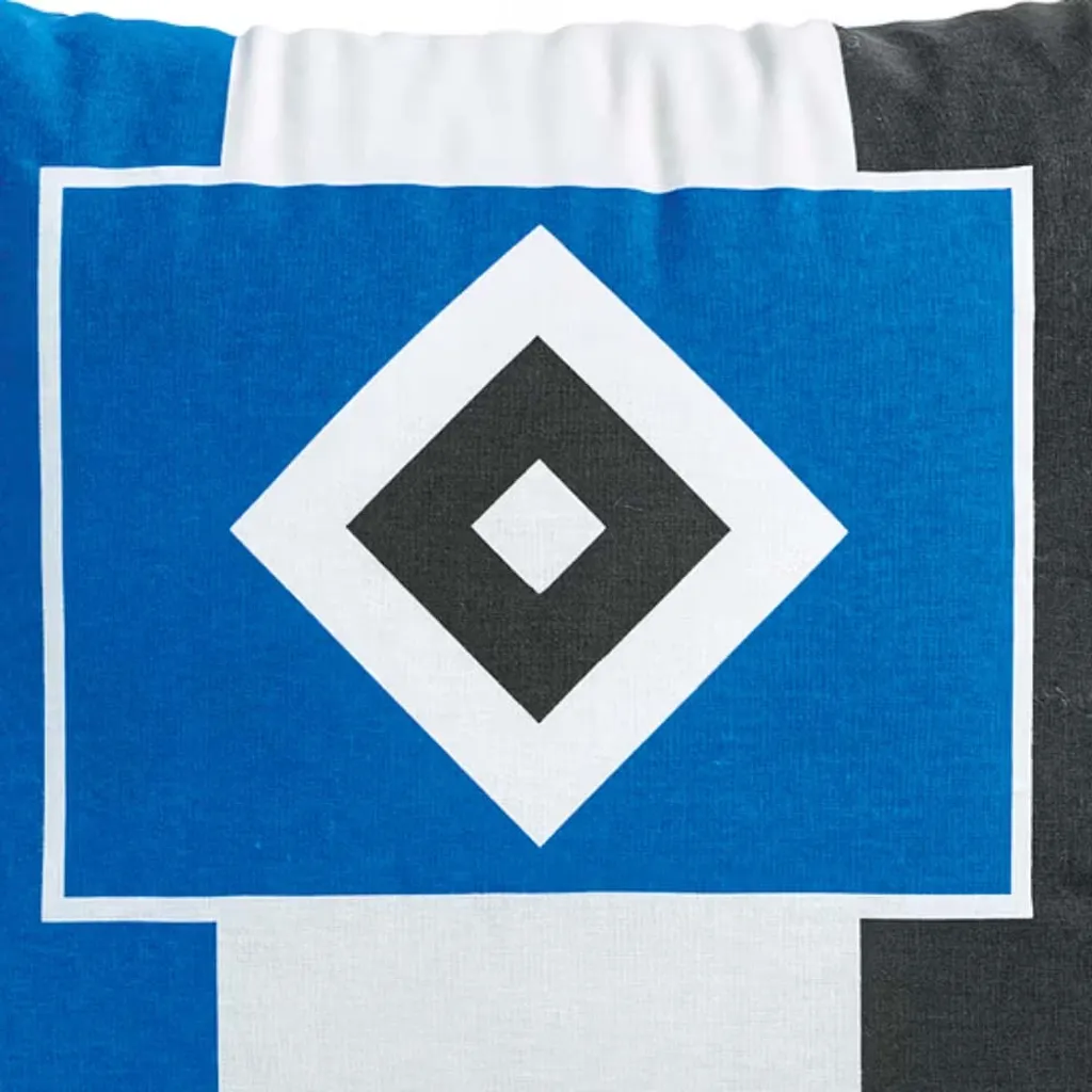 Coussin Rayures HSV en Coton Doux - Finition Haut de Gamme et Design Chic - 3