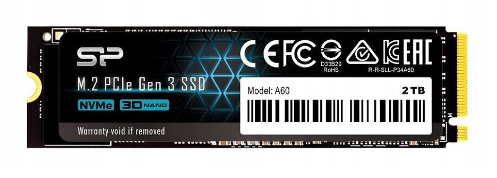 SSD Silicon Power P34A80 M.2 2048 Go PCI Express 3.0 SLC Image du produit 