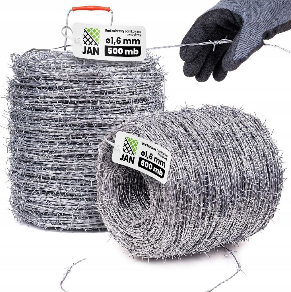 Stacheldraht - 1,6 Mm - 500 M - Scharf - Doppeladrig