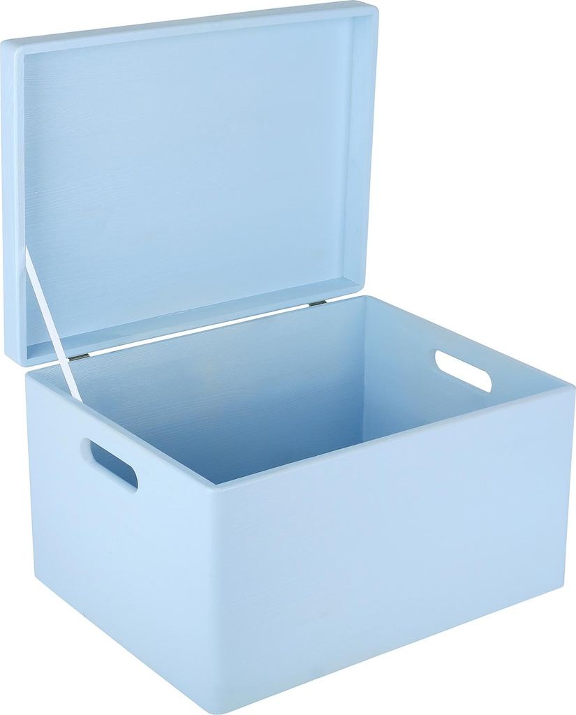 Creative Deco Boite de Rangement en Bois Bleu 40 x 30 x 24 Image du produit 