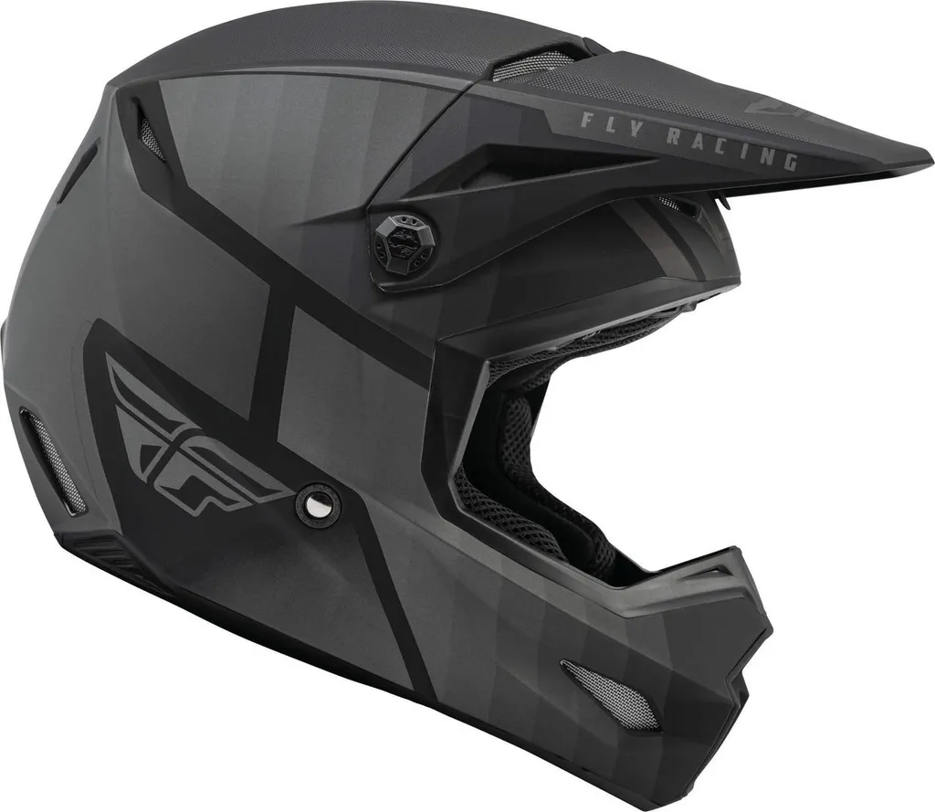 Casque Cross Fly Racing Kinetic Drift ventilé avec visière réglable Y/M