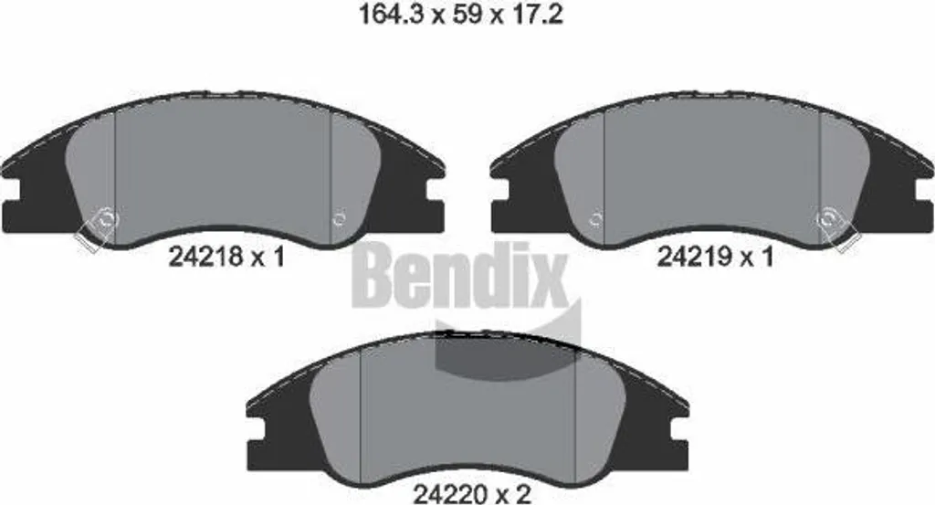 Plaquettes de Frein Haute Performance BENDIX BPD2106 Standard OE
