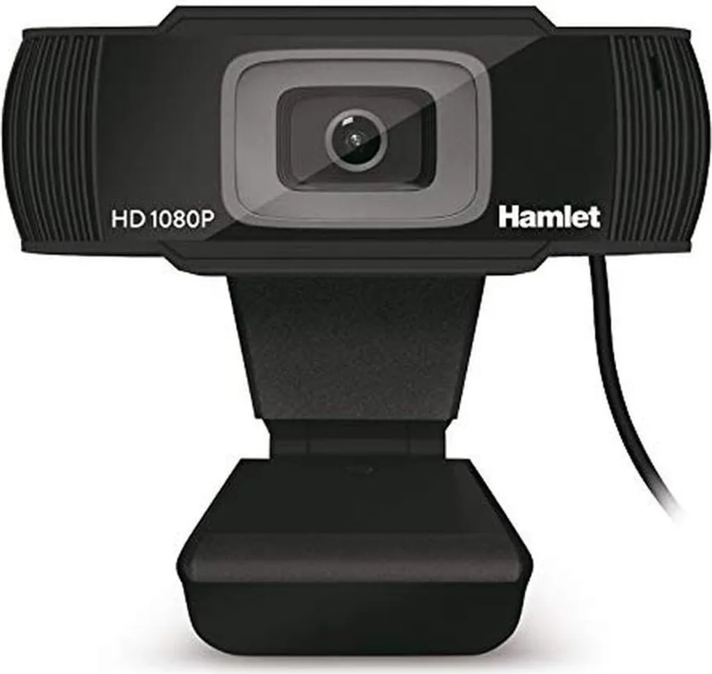 Webcam pour Visioconférence Hamlet HWCAM1080 Full HD 1080p Noir