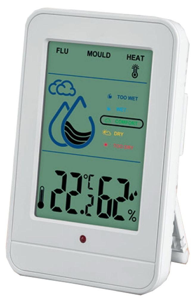 Miraval Raumklimastation Weiß – Hygrometer & Thermometer, Produktbild 