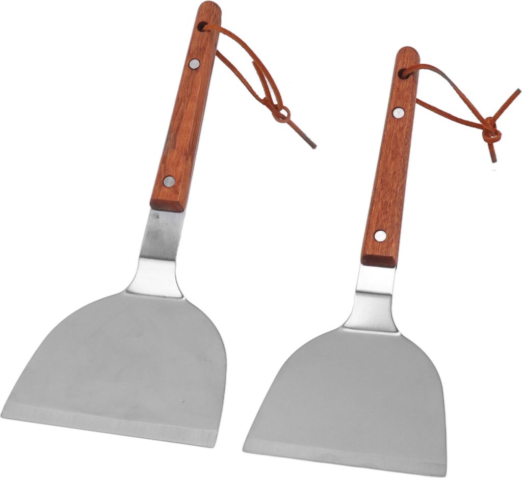 Spatelwender, Grill-Flachspatel, Edelstahl, bequemer Griff, Holzgriff, hitzebeständig, leicht zu reinigen, langlebiges Küchenzubehör für den BB...