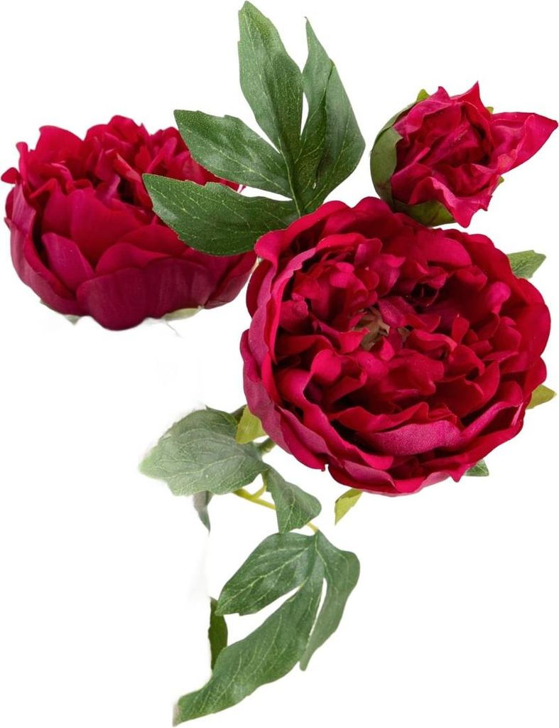 HOMLA Kunstpflanze PAEONIA dunkelrosa Pfingstrosen 81 cm