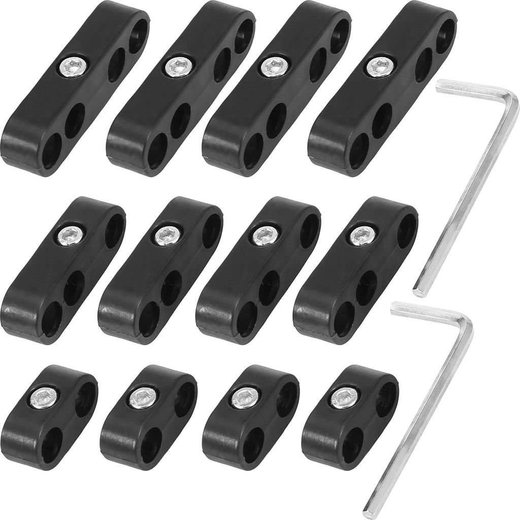 12Stk. universell Zündkabelseparator für Auto Motor 7mm 8mm schwarz