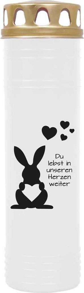 Grabkerze Gedenkkerze "Haustier" (40 bis 170 Stunden Brenndauer), mit vers. Motiv