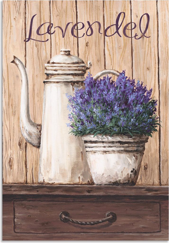 ARTland Wandbild Alu für Innen & Outdoor Lavendel Größe: 70x100 cm