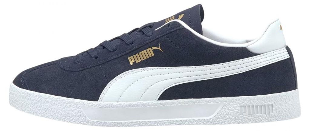 Puma - Herren Sneaker "Club", Wildleder PP6035 (40 EU) (Weiß/Dunkles Marineblau)