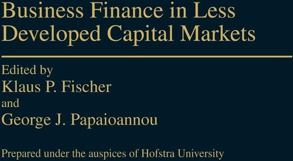 Business Finance in Less Developed Capital Markets
