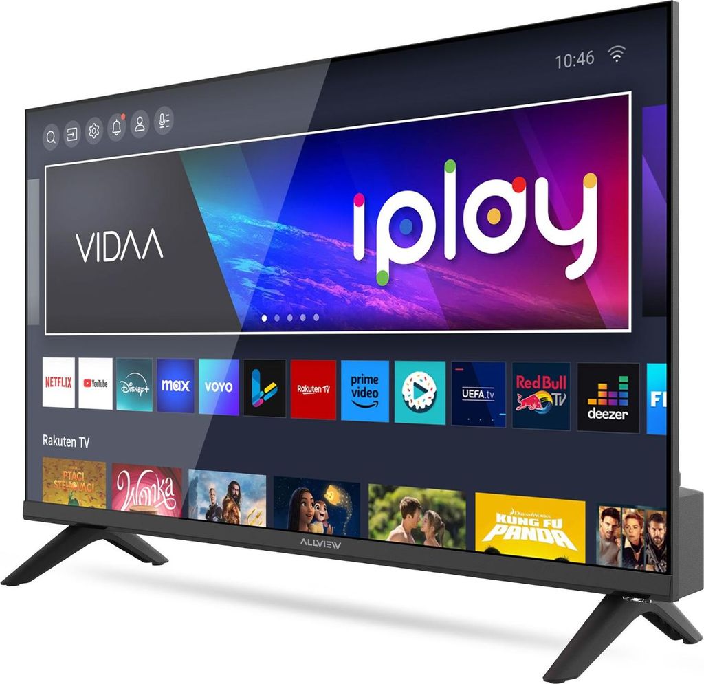 ALLVIEW 24-Zoll HD-Ready Smart-LED Fernseher 24iPlay6300-H – Rahmenloses Design, HDMI & USB, WLAN, VIDAA Smart TV, Wandmontierbar (VESA 100×100)