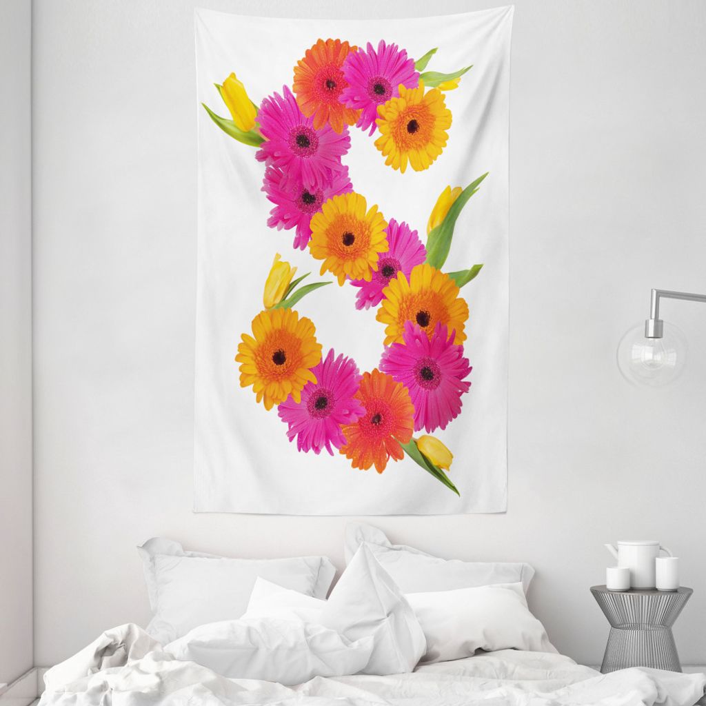 ABAKUHAUS Briefe Wandteppich und Tagesdecke, Essenz der Natur aus Weiches Mikrofaser Stoff Waschbar ohne Verblassen Digitaldruck, 140 x 230 cm, Ora...