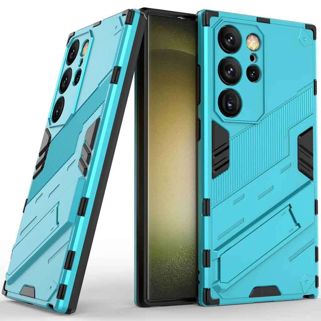 Cover Blu Samsung S24 Ultra Hybrid Stand - Stile e Sicurezza