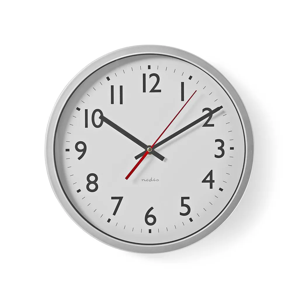 Horloge murale Nedis lisible 30 cm pour ne plus manquer l'heure chez soi